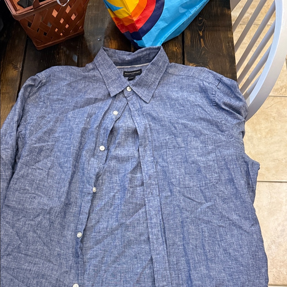 Banana Republic Chambray Blue Dress Shirt